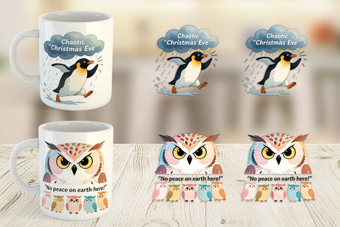 Mug Wrap Family Drama Christmas Sublimation artnoy 