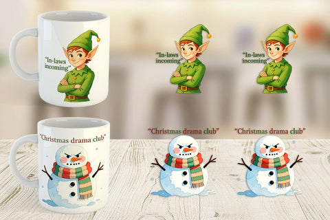 Mug Wrap Family Drama Christmas Sublimation artnoy 