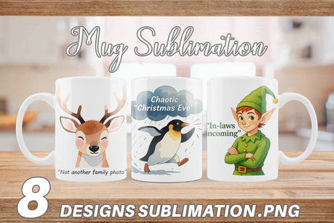 Mug Wrap Family Drama Christmas Sublimation artnoy 