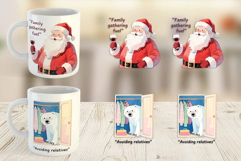 Mug Wrap Family Drama Christmas Sublimation artnoy 