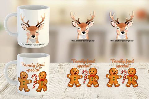 Mug Wrap Family Drama Christmas Sublimation artnoy 