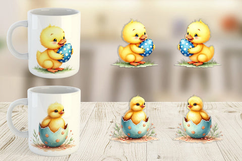 Mug Wrap Farmhouse Baby Animals Sublimation artnoy 