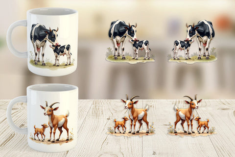 Mug Wrap Farmyard Babies Sublimation artnoy 
