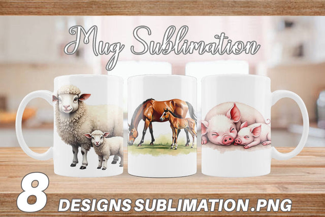Mug Wrap Farmyard Babies Sublimation artnoy 