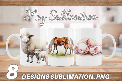 Mug Wrap Farmyard Babies Sublimation artnoy 