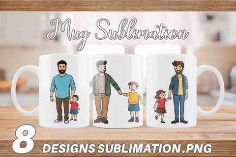 Mug Wrap Father and Child Sublimation artnoy 