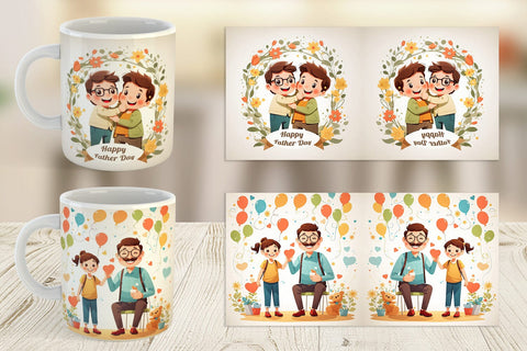 Mug Wrap Father's Day Art Sublimation artnoy 