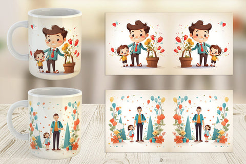 Mug Wrap Father's Day Art Sublimation artnoy 