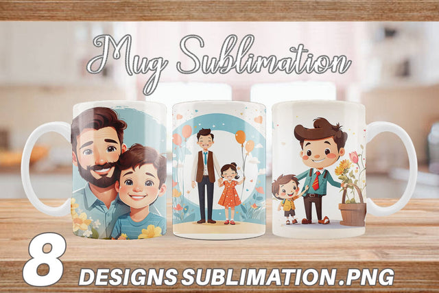 Mug Wrap Father's Day Art Sublimation artnoy 