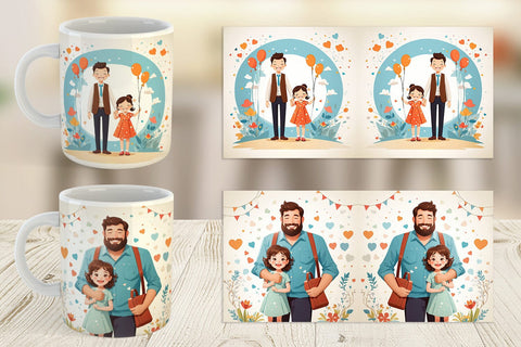 Mug Wrap Father's Day Art Sublimation artnoy 