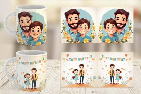 Mug Wrap Father's Day Art Sublimation artnoy 