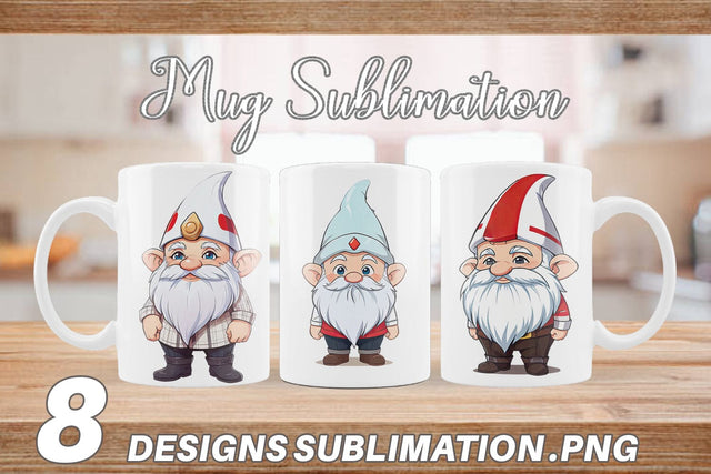 Mug Wrap Father's Day Gnome Sublimation artnoy 