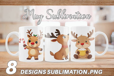 Mug Wrap Festive Baby Rudolf Sublimation artnoy 