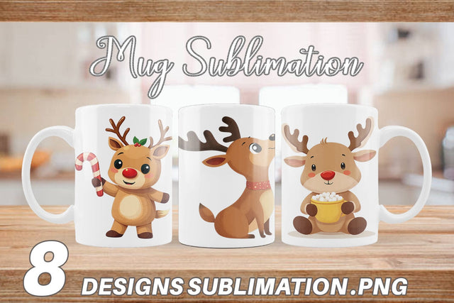 Mug Wrap Festive Baby Rudolf Sublimation artnoy 