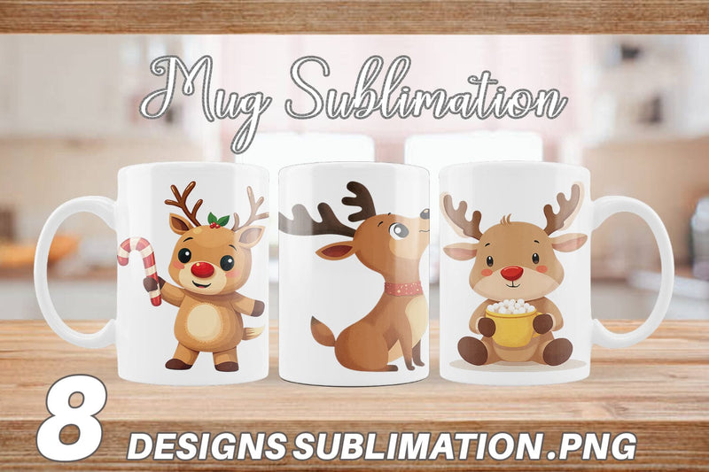 Mug Wrap Festive Baby Rudolf Sublimation artnoy 