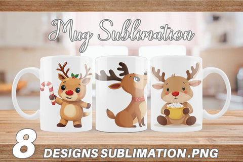 Mug Wrap Festive Baby Rudolf Sublimation artnoy 