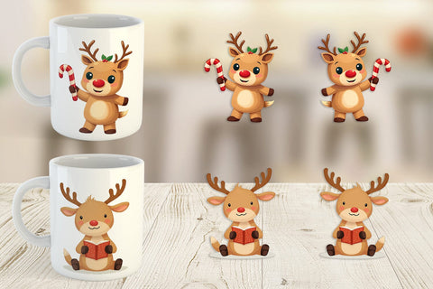 Mug Wrap Festive Baby Rudolf Sublimation artnoy 