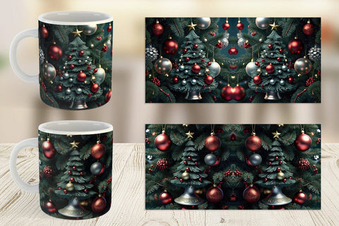 Mug Wrap Festive Christmas Tree Sublimation artnoy 