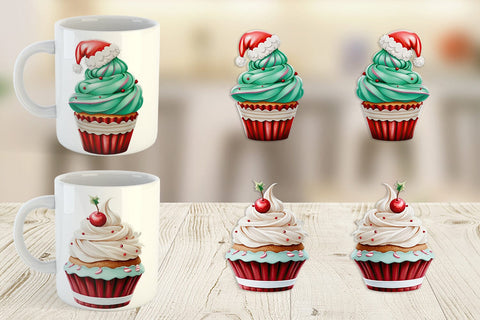 Mug Wrap Festive Cupcake Sublimation artnoy 