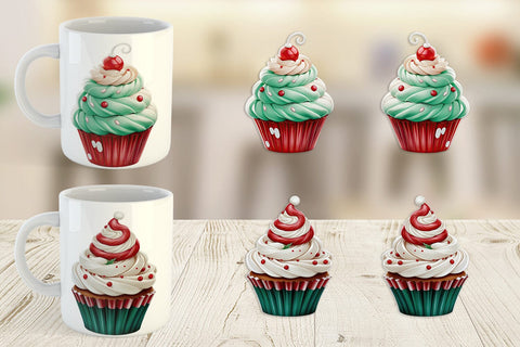 Mug Wrap Festive Cupcake Sublimation artnoy 