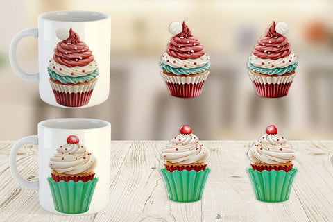 Mug Wrap Festive Cupcake Sublimation artnoy 