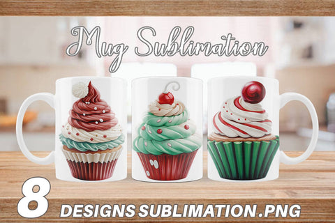 Mug Wrap Festive Cupcake Sublimation artnoy 