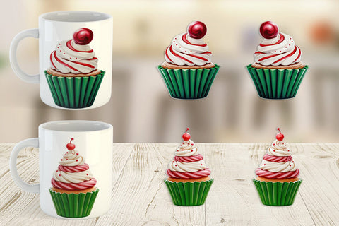 Mug Wrap Festive Cupcake Sublimation artnoy 