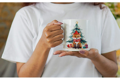 Mug Wrap Festive Fox Sublimation artnoy 