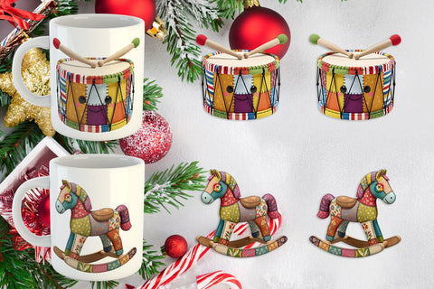 Mug Wrap Festive Handcrafted Patchwork Sublimation artnoy 