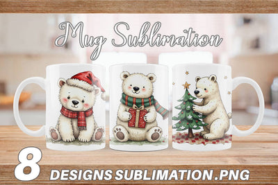 Mug Wrap Festive Polar Wonders Sublimation artnoy 