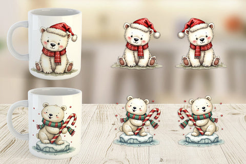 Mug Wrap Festive Polar Wonders Sublimation artnoy 