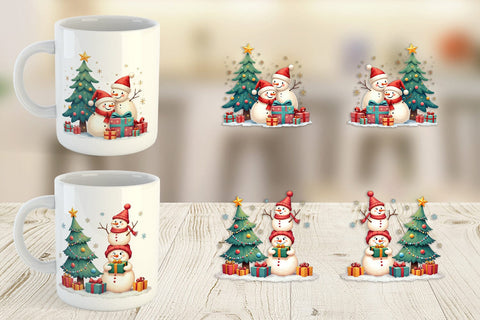 Mug Wrap Festive Winter Whimsy Sublimation artnoy 
