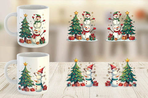 Mug Wrap Festive Winter Whimsy Sublimation artnoy 