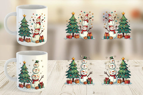 Mug Wrap Festive Winter Whimsy Sublimation artnoy 