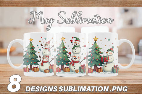 Mug Wrap Festive Winter Whimsy Sublimation artnoy 