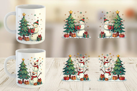 Mug Wrap Festive Winter Whimsy Sublimation artnoy 