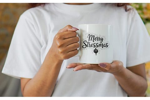Mug Wrap Festively Fed Up Relatable Holiday Stress Quotes Sublimation artnoy 