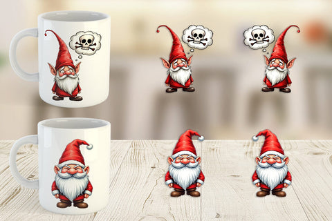 Mug Wrap Festively Jaded: Cynical Gnome Sublimation artnoy 