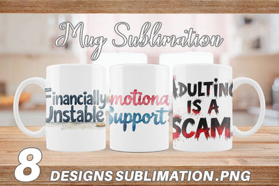 Mug Wrap Financially Questionable Humor Sublimation artnoy 