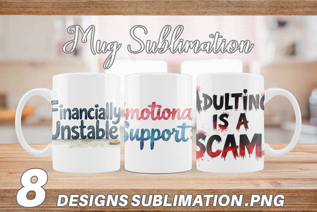 Mug Wrap Financially Questionable Humor Sublimation artnoy 