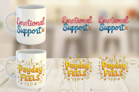 Mug Wrap Financially Questionable Humor Sublimation artnoy 