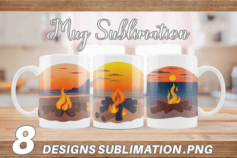 Mug Wrap Fire Pit Sublimation artnoy 