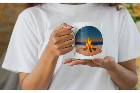 Mug Wrap Fire Pit Sublimation artnoy 
