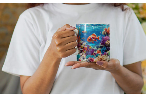 Mug Wrap Fish Swim Tropical Ocean Sublimation artnoy 