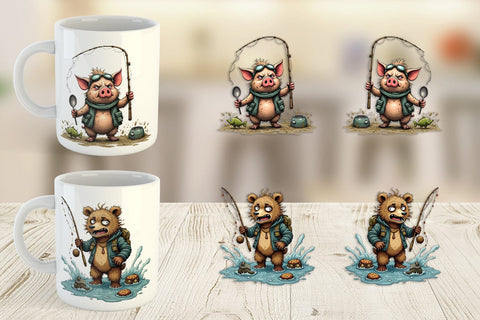 Mug Wrap Fishing Grumps Sublimation artnoy 