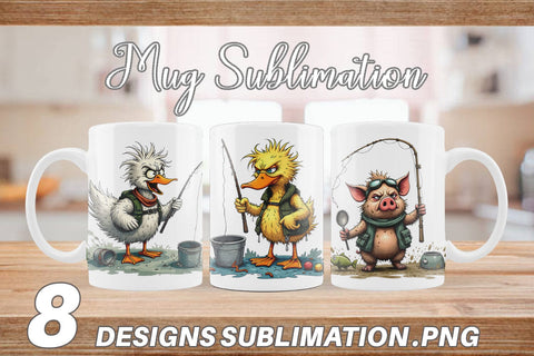 Mug Wrap Fishing Grumps Sublimation artnoy 