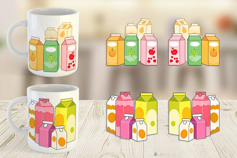 Mug Wrap Flavored Milk Carton Sublimation artnoy 