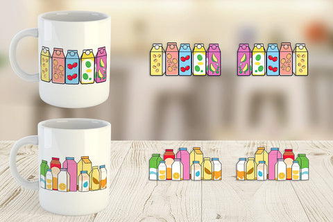 Mug Wrap Flavored Milk Carton Sublimation artnoy 