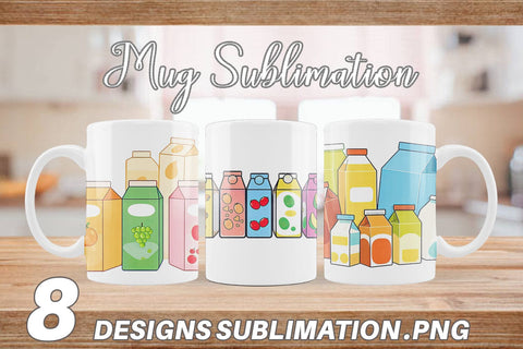 Mug Wrap Flavored Milk Carton Sublimation artnoy 