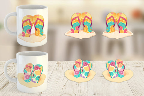 Mug Wrap Flip-Flops Sublimation artnoy 